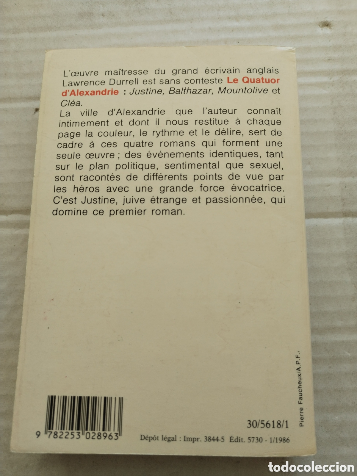 Libros de segunda mano: JUSTINE/LAWRENCE DURRELL - Foto 3