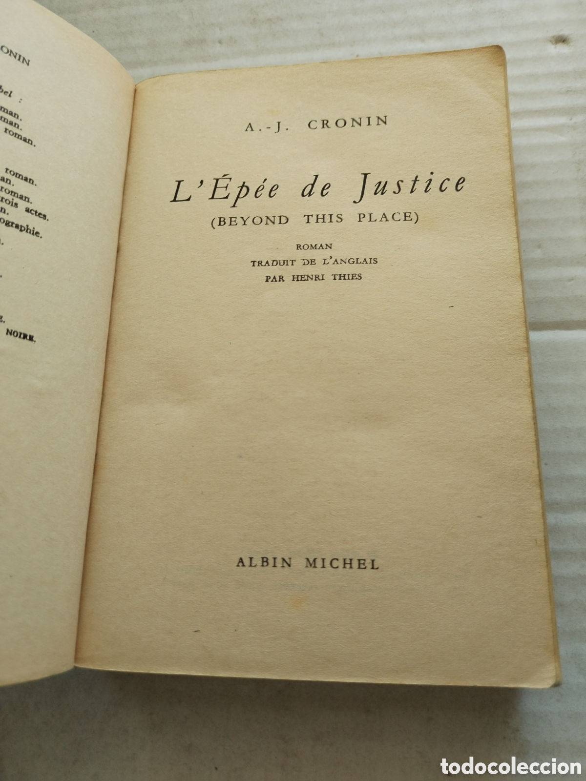 Libros de segunda mano: LEPEE DE JUSTICE/A. J. CRONIN - Foto 2