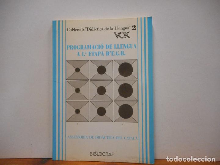 Libros de segunda mano: PROGRAMACI&Oacute; DE LLENGUA A 1.&ordf; ETAPA DE.G.B. BIBLIOGRAF - Foto 1