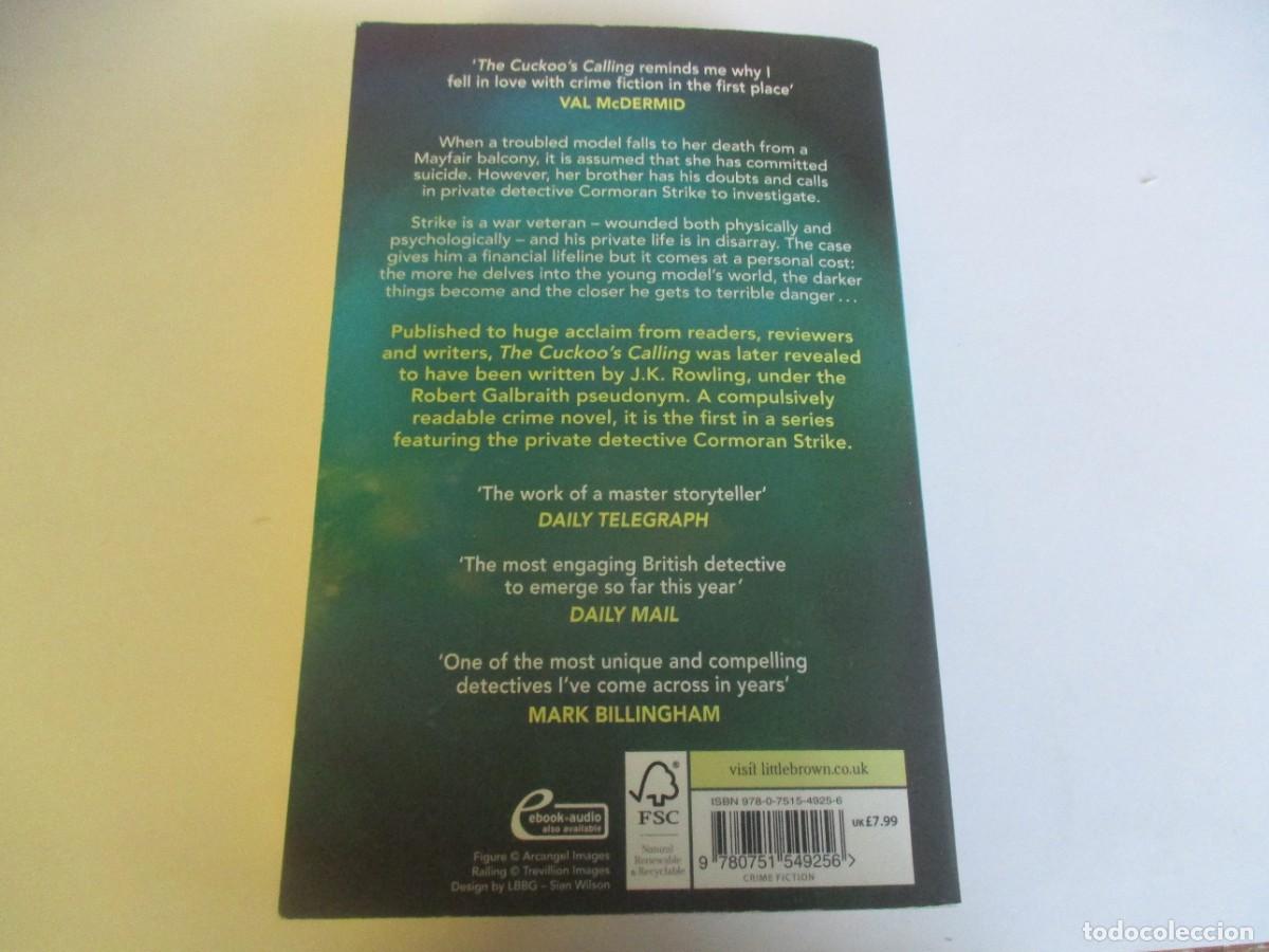 Libros de segunda mano: ROBERT GALBRAITH The Cuckoo&acute;s calling (ingl&eacute;s) W21588 - Foto 2
