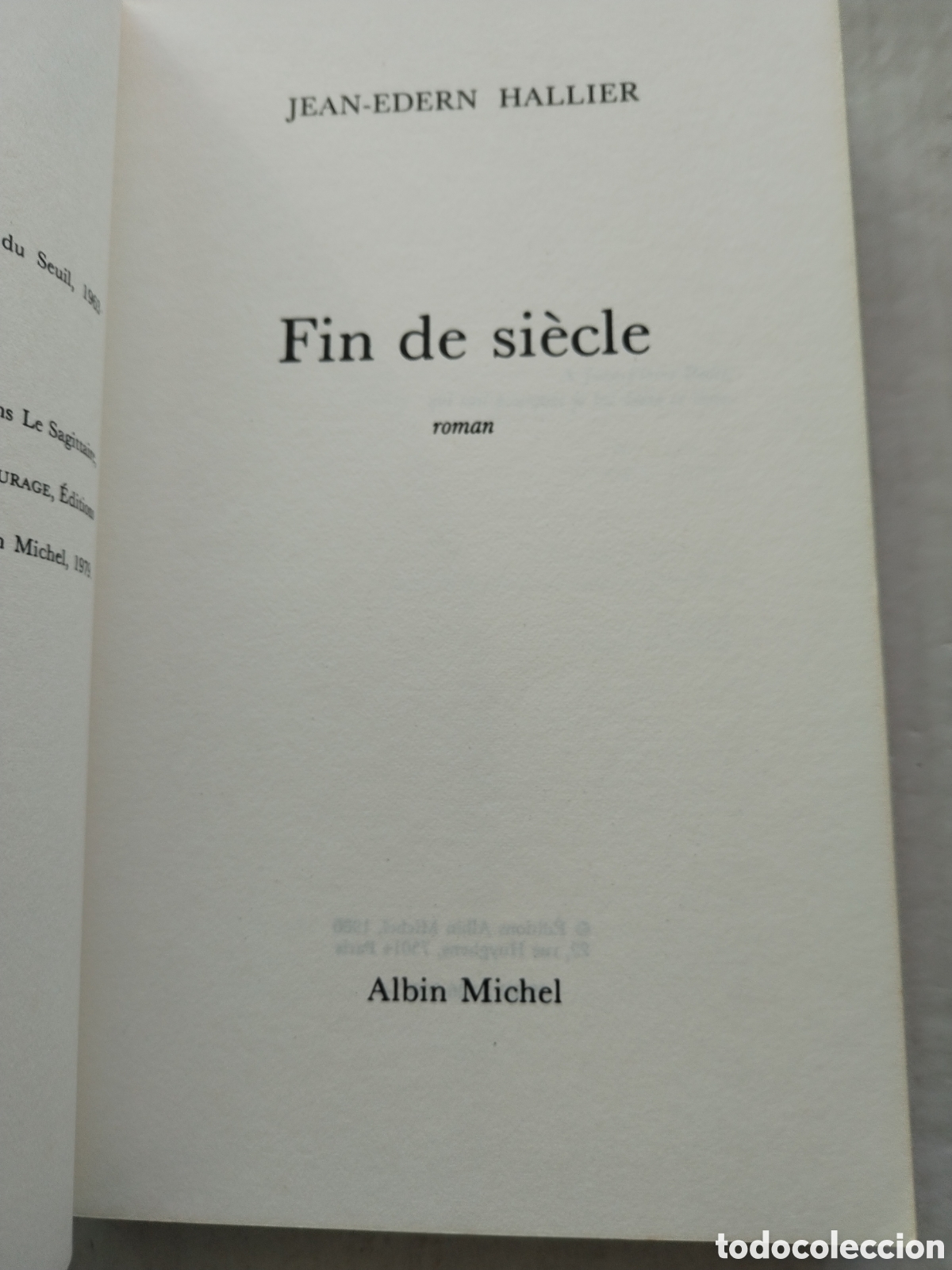 Libros de segunda mano: FIN DE SIECLE/JEAN-EDERN HALLIER - Foto 2