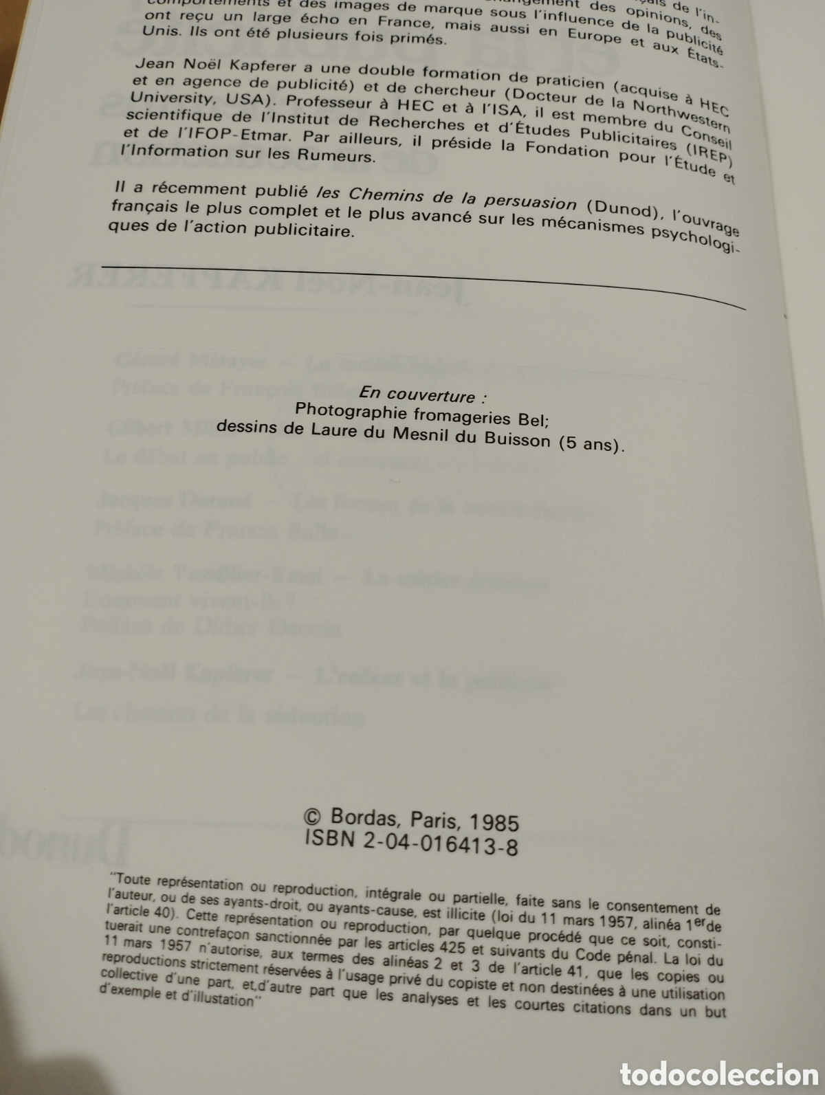 Libros de segunda mano: Lenfsnt et la publicite. Dunod. Communications. - Foto 4