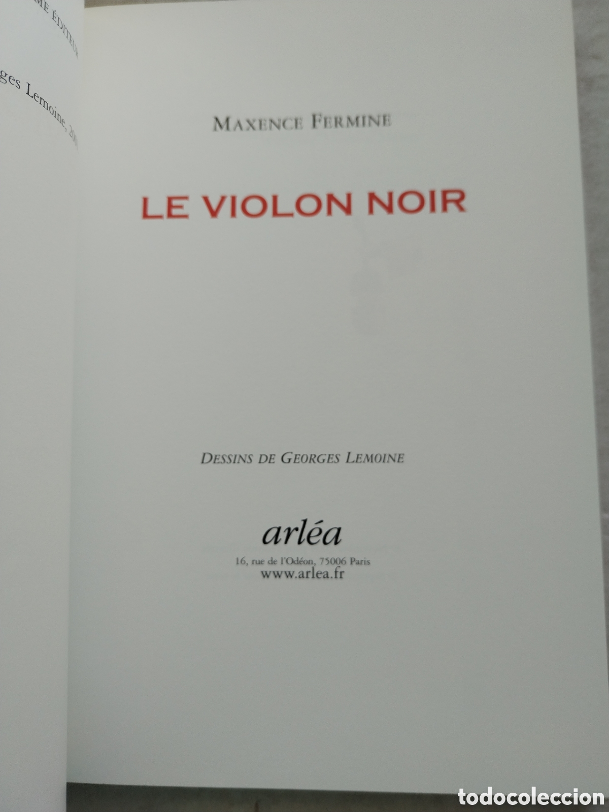Libros de segunda mano: LE VIOLON NOIR/MAXENCE FERMINE - Foto 2