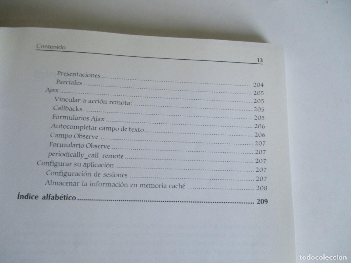 Libros de segunda mano: BRUCE A. TATE Y CURT HIBBS Ruby on Rails (ing&eacute;s) W22321 - Foto 8