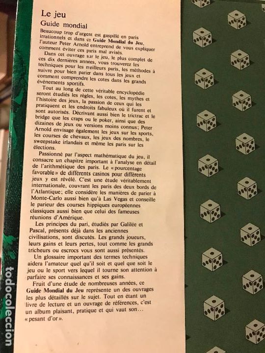 Libros de segunda mano: Le Jeu. Guide Mondial. Peter Arnold. EN FRANC&Eacute;S - Foto 4