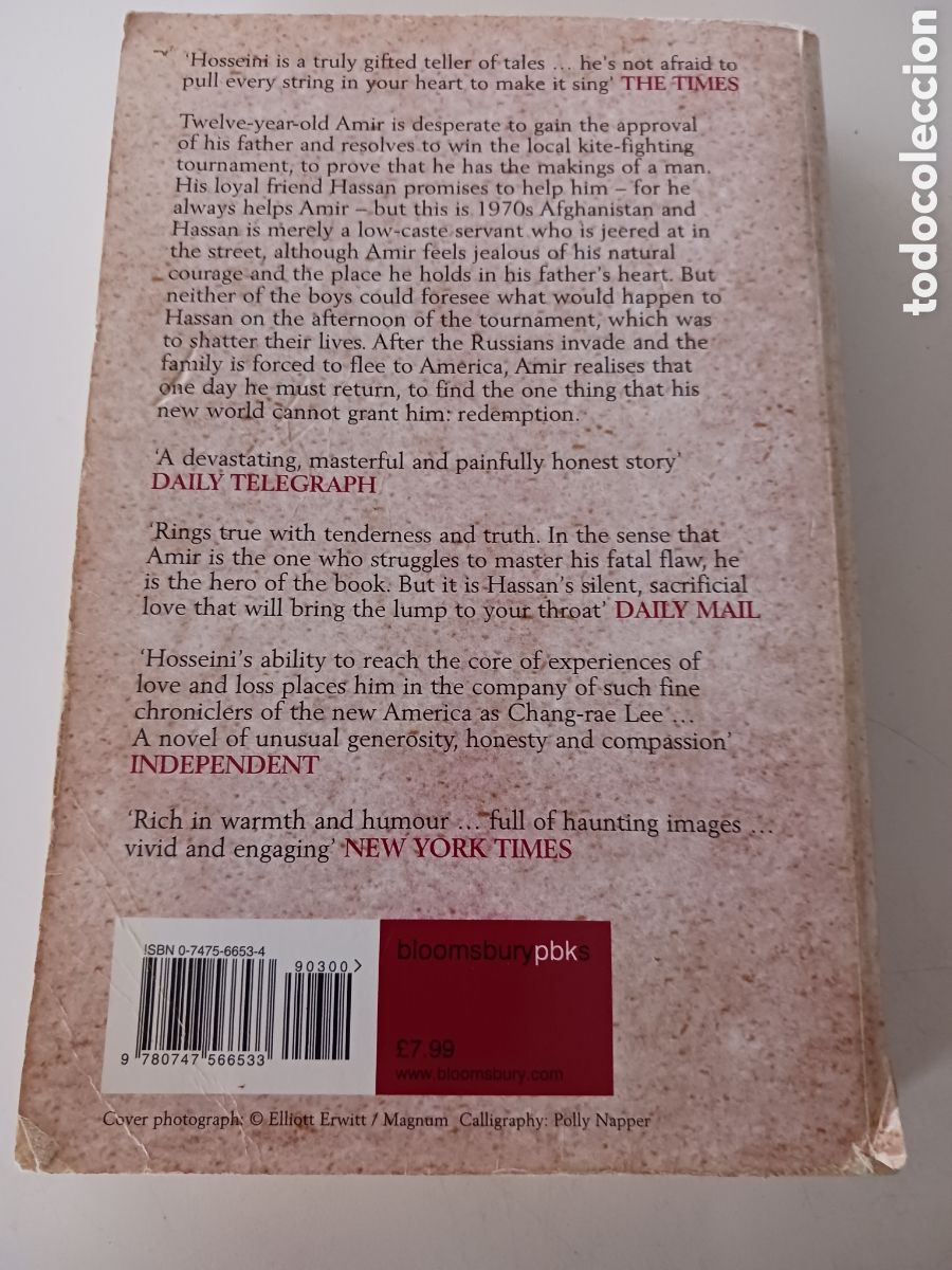 Libros de segunda mano: The kite runner Khaled Hosseini 2004 ingl&eacute;s - Foto 3