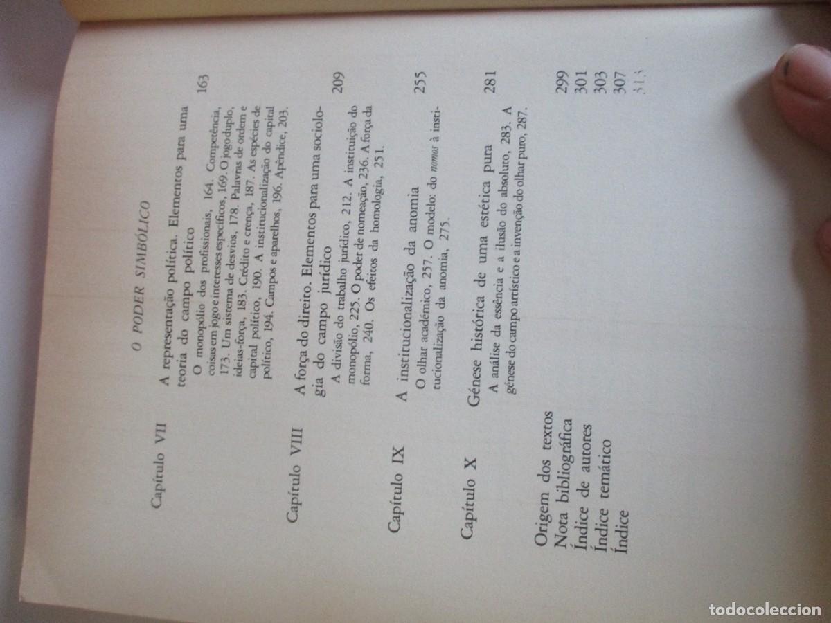 Libros de segunda mano: PIERRE BOURDIEU O poder simb&oacute;lico (portugu&eacute;s) W22735 - Foto 3