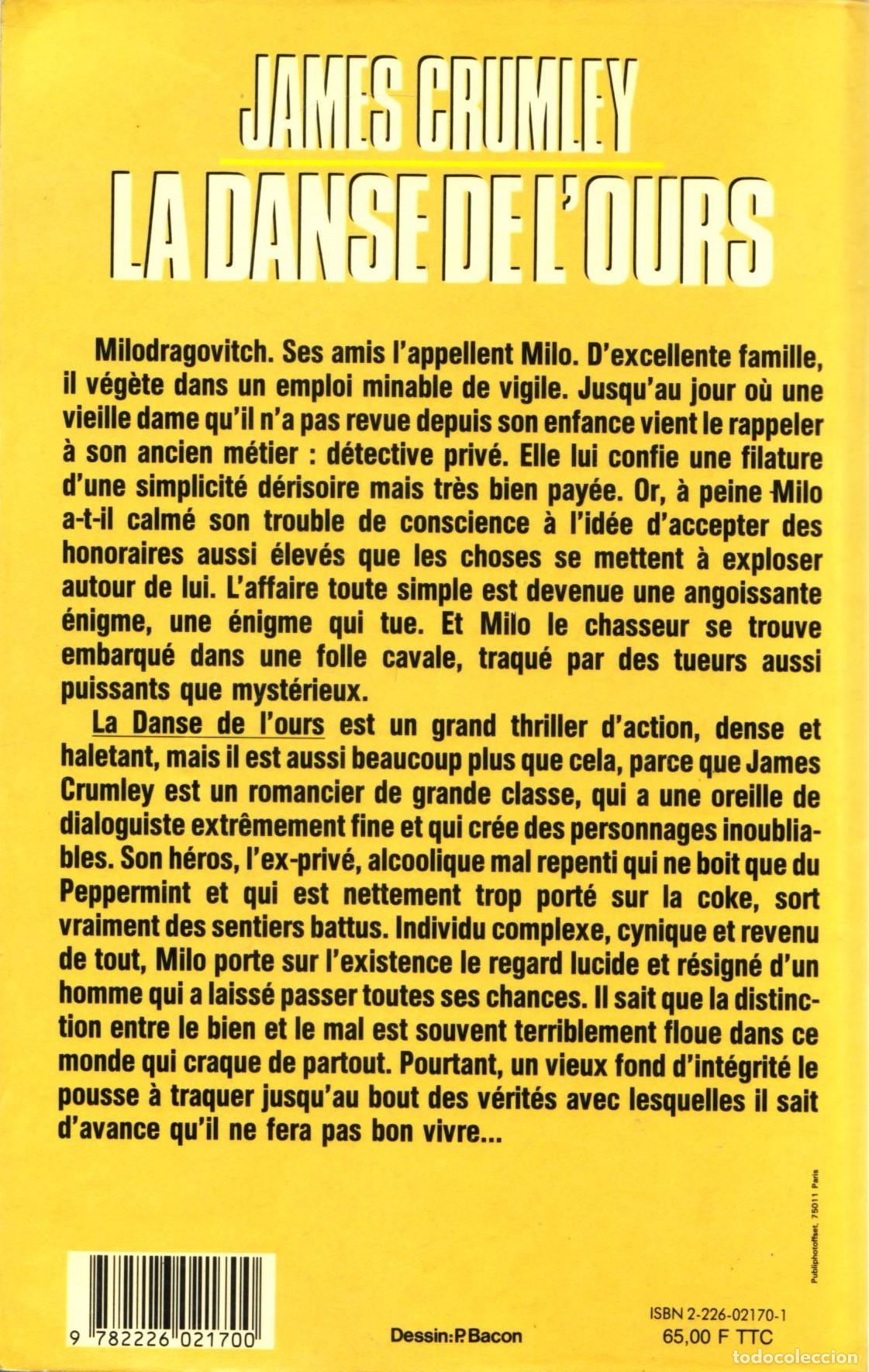 Libros de segunda mano: La danse de lours - Crumley, James - Foto 2