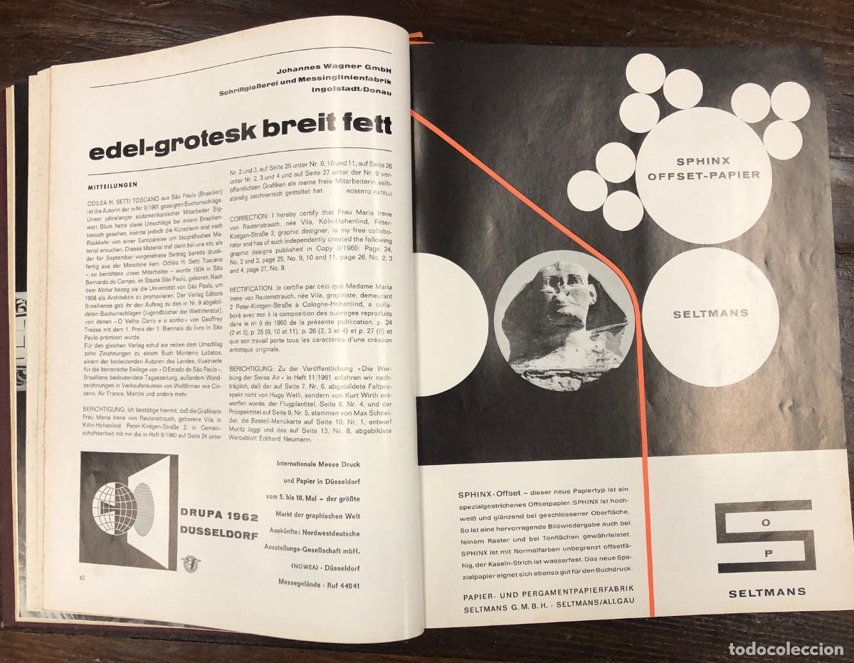 Libros de segunda mano: GEBRAUCHS GRAPHIK 1962. TIPOGRAFIA. A&Ntilde;O COMPLETO, EN ALEMAN - Foto 1
