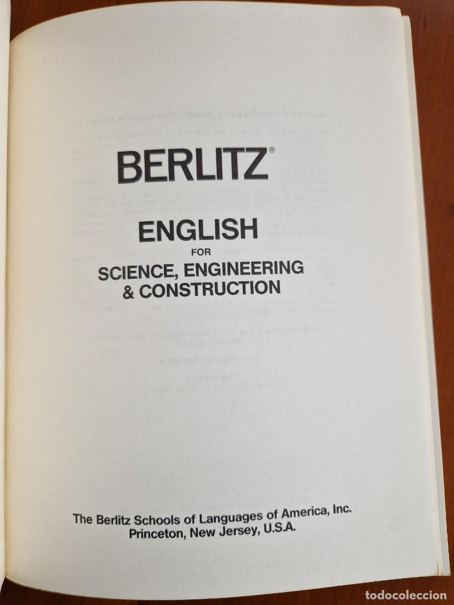 Libros de segunda mano: BERLITZ. English for Science, Engineering & Construction. - Foto 3