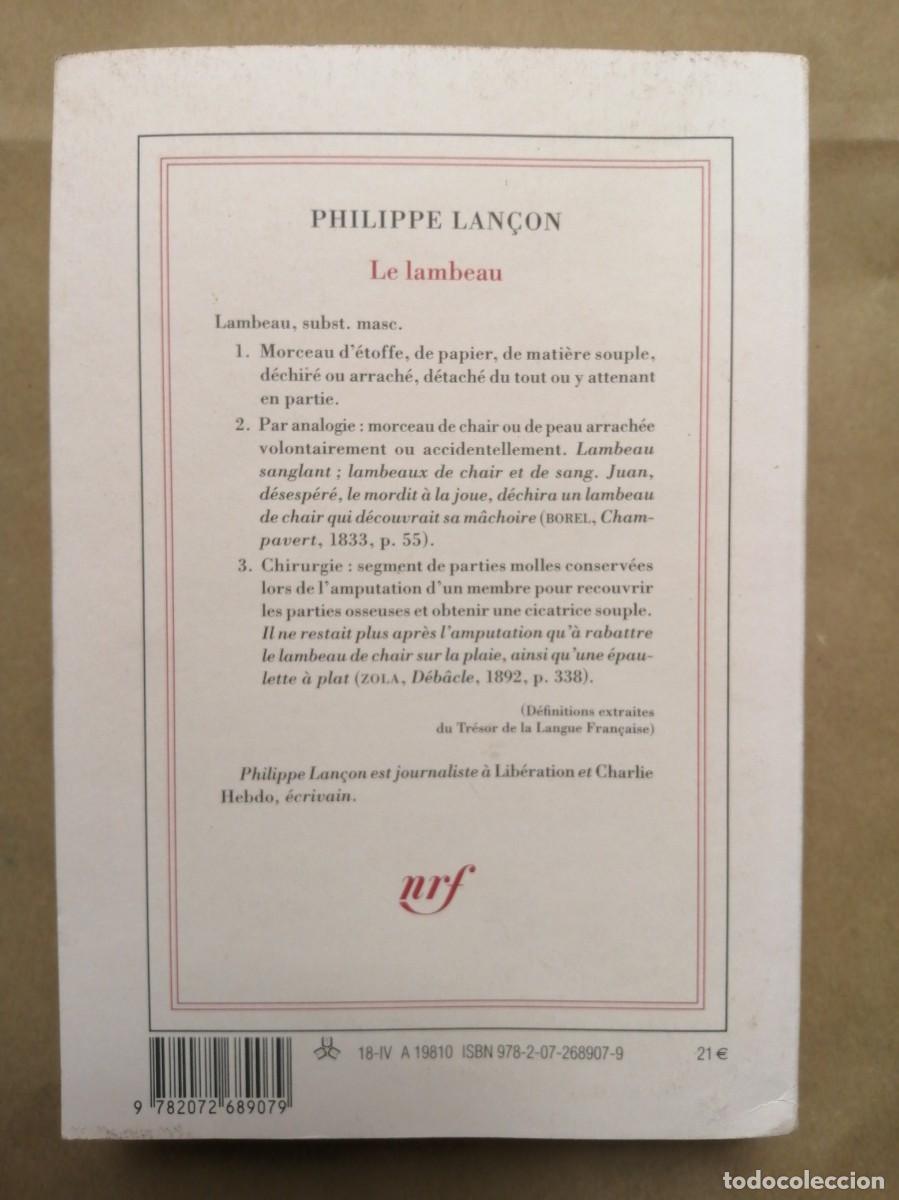 Libros de segunda mano: Le lambeau. Philippe Lan&ccedil;on. Gallimard. 2018. En franc&eacute;s. - Foto 3