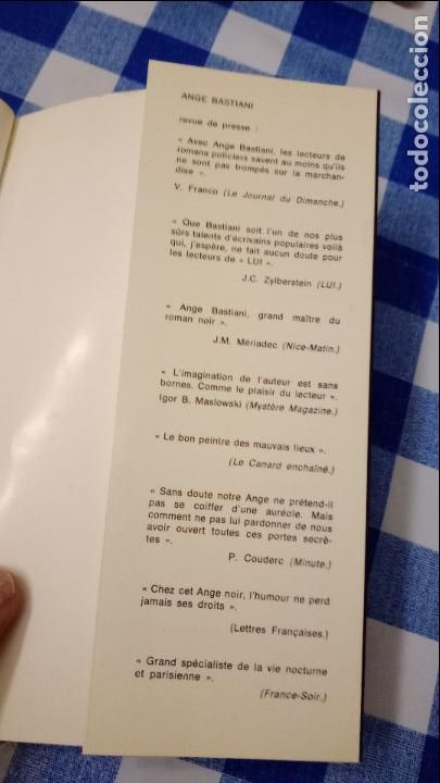 Libros de segunda mano: LIBRO SUSPENSE ANGE BASTIANI LES OBSEDES, EN FRANCES - Foto 5