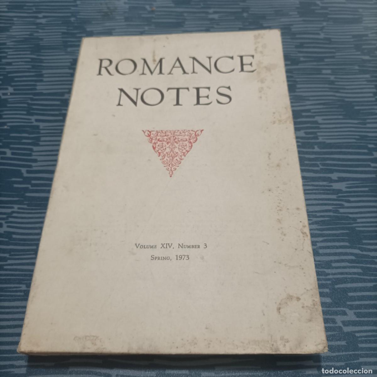 Libros de segunda mano: ROMANCE NOTES, VOLUME XIV,NUM.3,SPRING,1973. - Foto 1