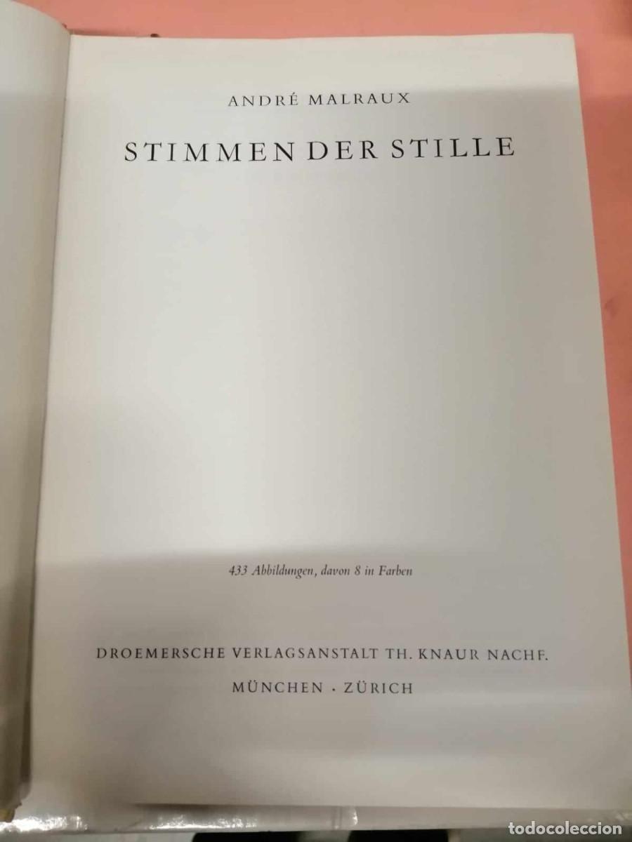Libros de segunda mano: STIMMEN DER STILLE (ANDRE MALRAUX) ESCRITO EN ALEMAN - Foto 2
