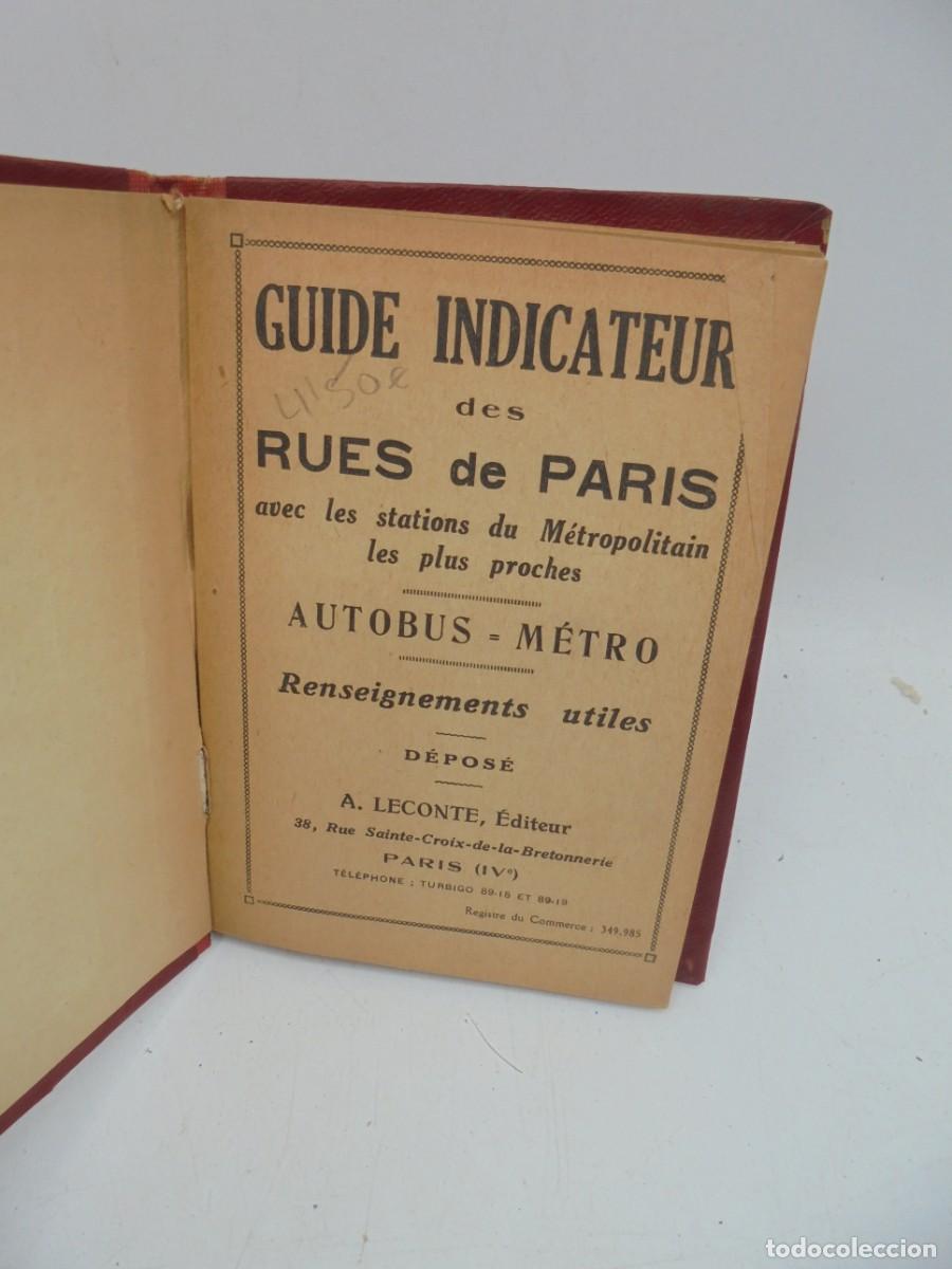 Libros de segunda mano: PLAN COMMODE DE PARIS. RUES & MONUMENTS. METROPOLITAN. PAGS : 162. - Foto 2