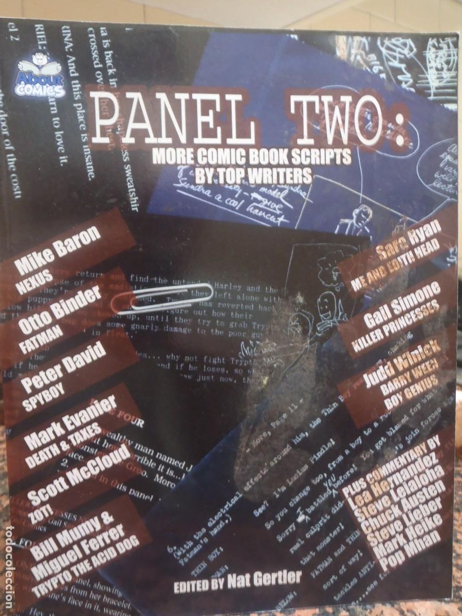 Libros de segunda mano: PANEL TWO: MORE BOOKS SCRIPTS BY TOP WRITERS - ABBOUT COMICS 2002 - TEXTO EN INGLES - Foto 1