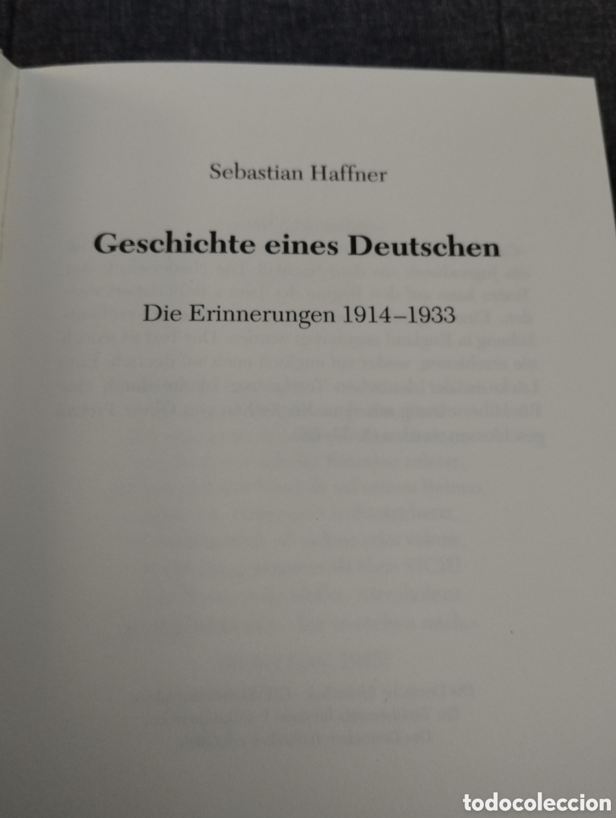 Libros de segunda mano: GESCHICHTE EINES DEUTSCHEN (SEBASTIAN HAFFNER) - Foto 2