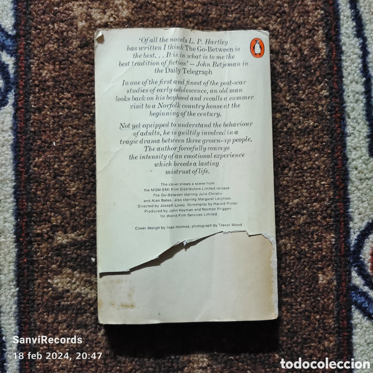 Libros de segunda mano: THE GO-BETWEEN (L.P. HARTLEY) - Foto 2