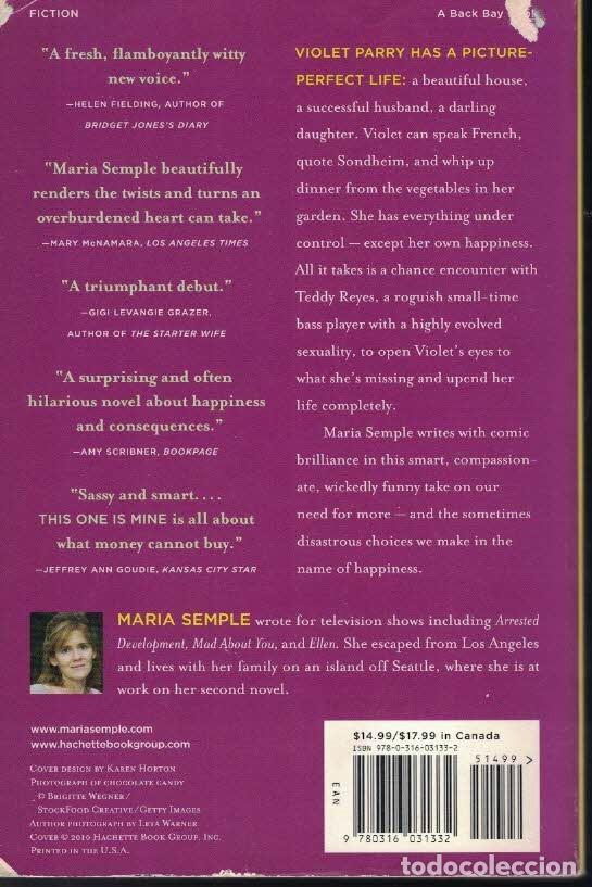 Libros de segunda mano: MARIA SEMPLE - THIS ONE IS MINE - Foto 2