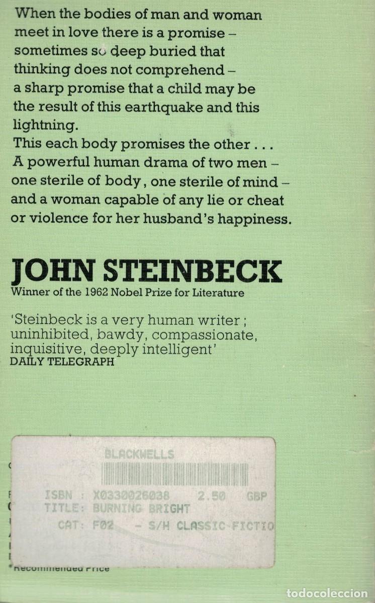 Libros de segunda mano: John Steinbeck, Burning Bright - Foto 2