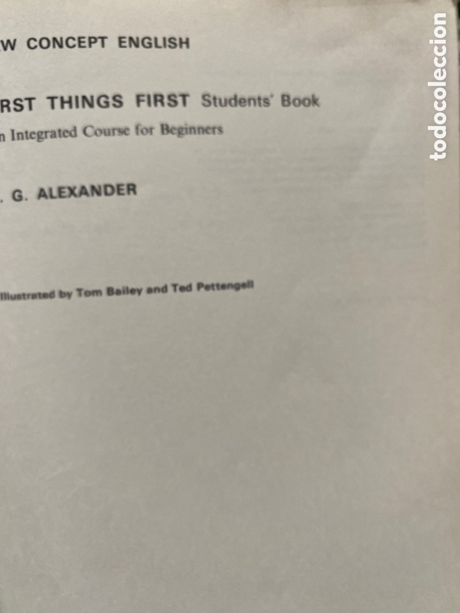 Libros de segunda mano: L.G. ALEXANDER. FIRST THINGS FIRST. Students Book- longman 1976 - Foto 6