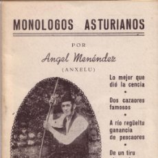 Libros de segunda mano: ÁNXELU: MONÓLOGOS ASTURIANOS (MIERES, 1960)