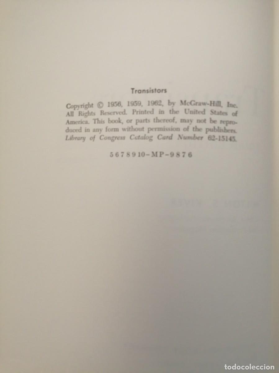 Libros de segunda mano: Transistors (Third edition, Hardcover, text english) - Foto 8