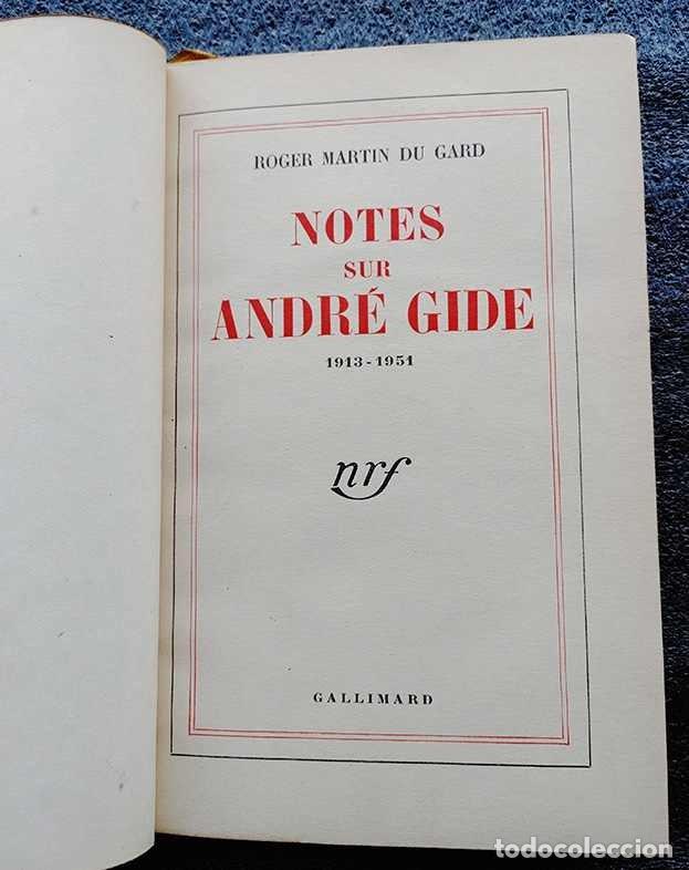Libros de segunda mano: Notes sur Andr&eacute; Gide. 1913-1951 - Foto 2