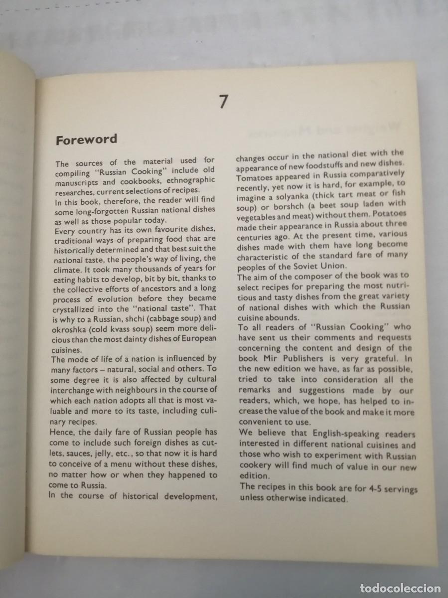 Libros de segunda mano: Russian Cooking (Hardcover, Second edition revised, Mosc&uacute; 1978) - Foto 5