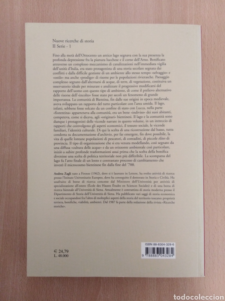 Libros de segunda mano: IL LAGO E LA COMUNIT&Agrave;. Andrea Zagli - Foto 2
