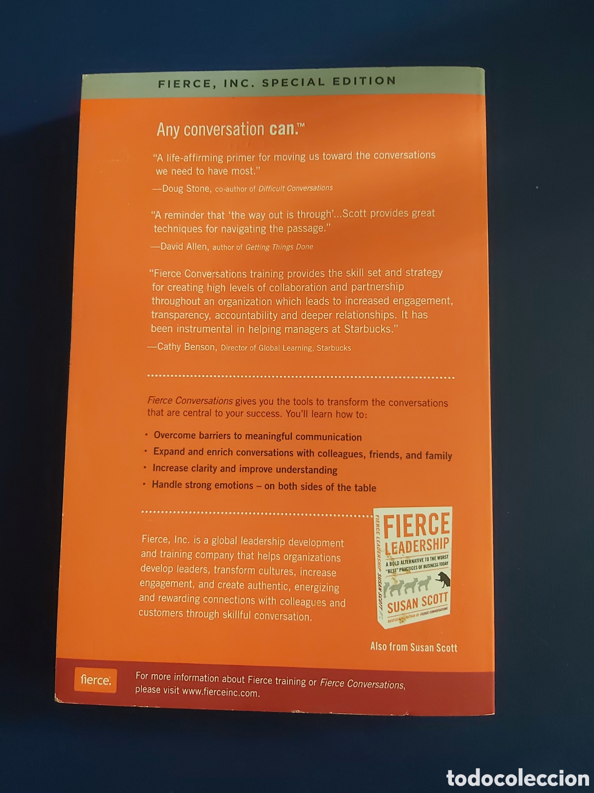 Libros de segunda mano: FIERCE CONVERSATIONS # SUSAN SCOTT # EN INGL&Eacute;S 2002 - Foto 2