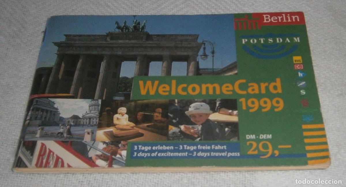 Libros de segunda mano: welcome card a&ntilde;o 1999 Berlin - Foto 1