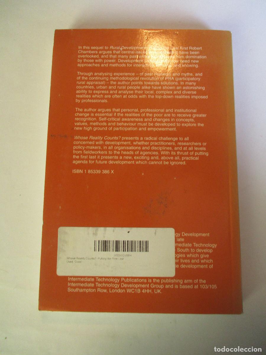 Libros de segunda mano: ROBERT CHAMBERS Whose reality Counts? (ingl&eacute;s) W26976 - Foto 2