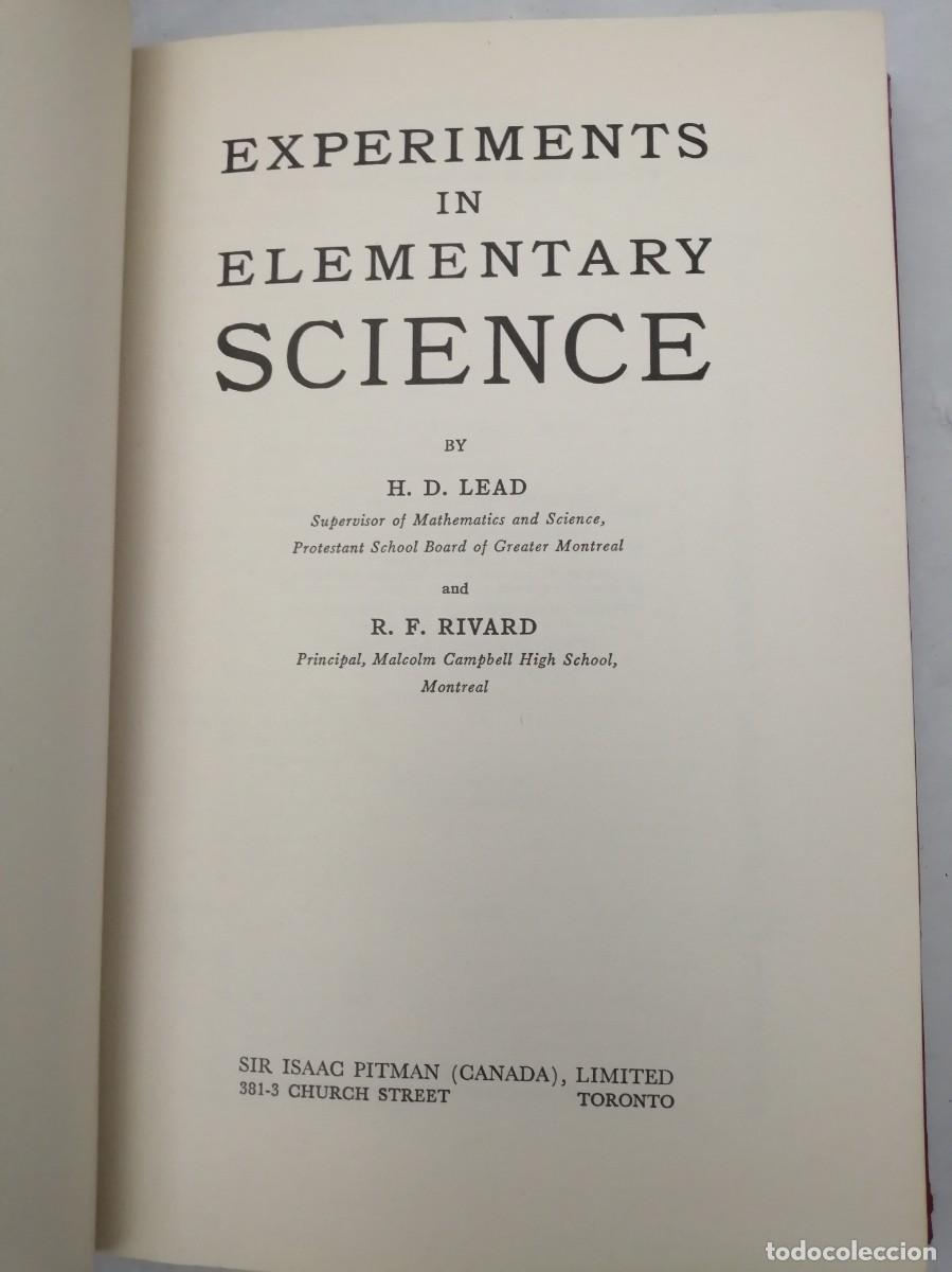 Libros de segunda mano: Experiments In Elementary Science (Hardcover) - Foto 3