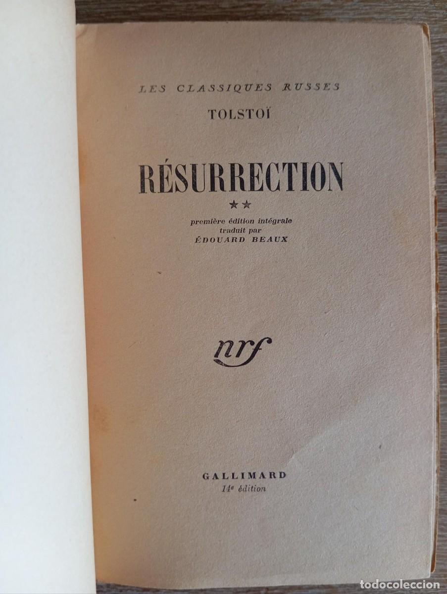 Libros de segunda mano: RESURRECTION - TOLSTOI - ED. GALLIMARD - Foto 10