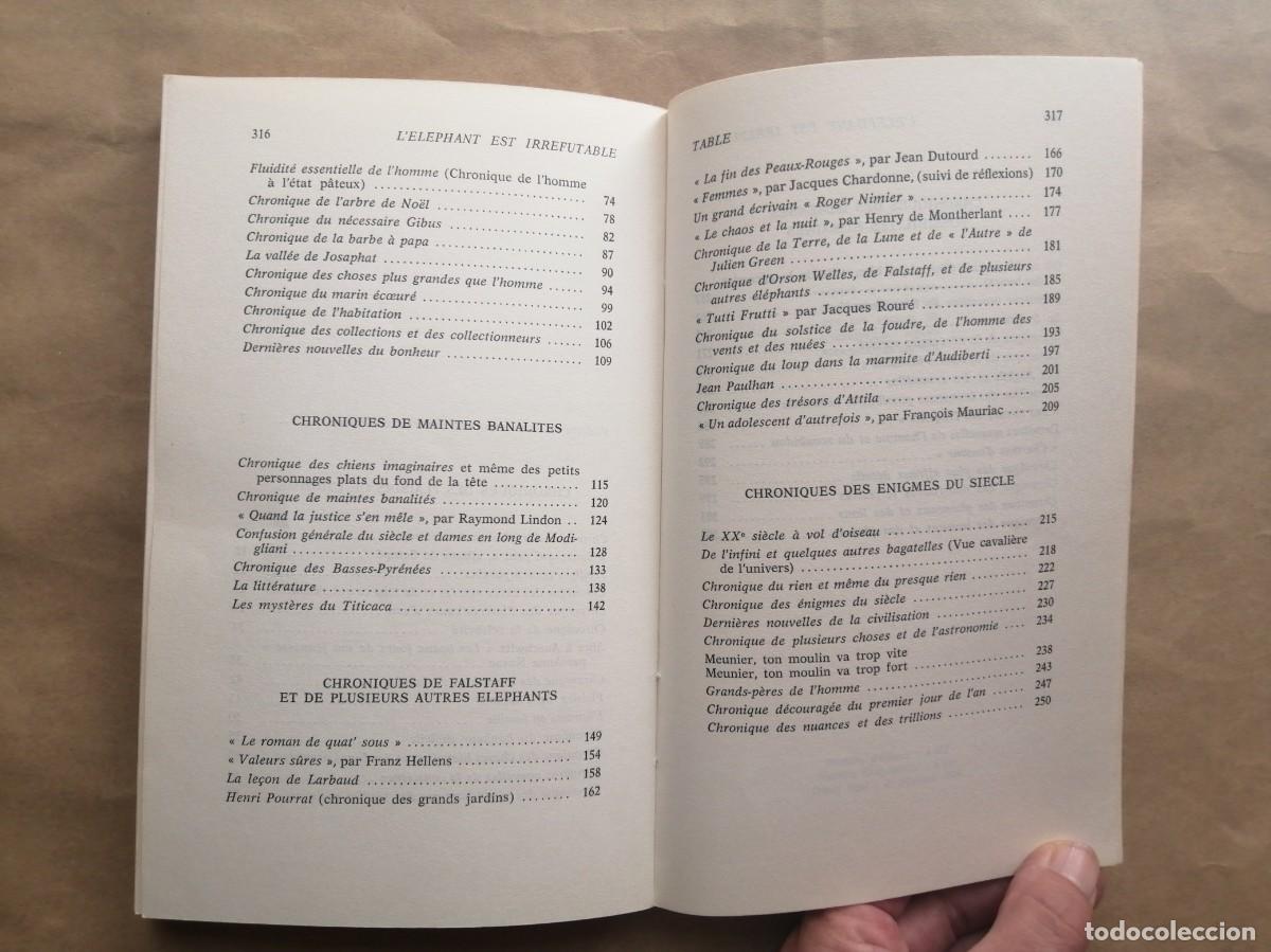 Libros de segunda mano: Alexandre Vialatte. L&eacute;l&eacute;phant est irr&eacute;futable. Julliard 1980. En franc&eacute;s - Foto 7