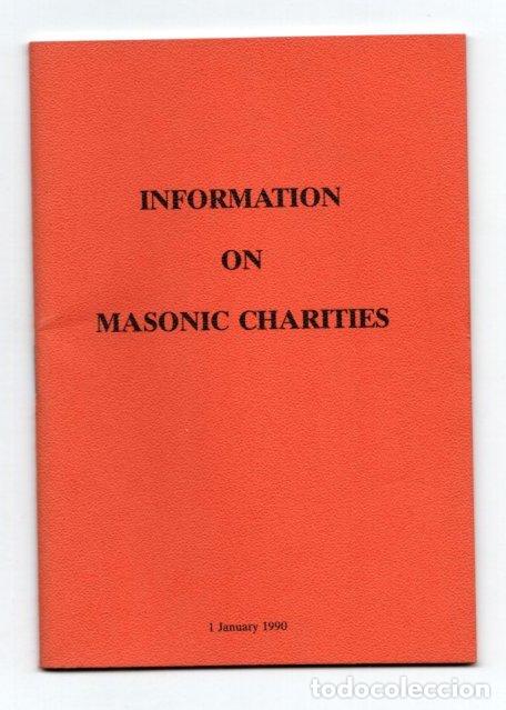 Libros de segunda mano: INFORMATION ON MASONIC CHARITIES. A&Ntilde;O 1990. EN INGLES - Foto 1