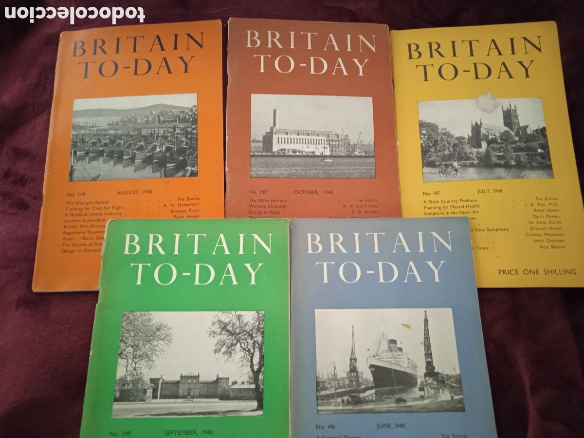 Libros de segunda mano: BRITAIN TO-DAY - LOTE DE 5 EJEMPLARES A&Ntilde;O 1948