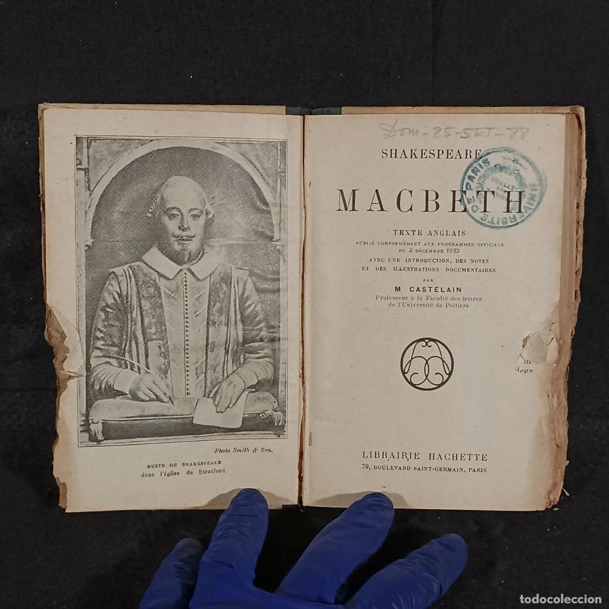 Libros de segunda mano: SHAKESPEARE - MACBETH - 1926 - LIBRAIRIE HACHETTE / 255 - Foto 4