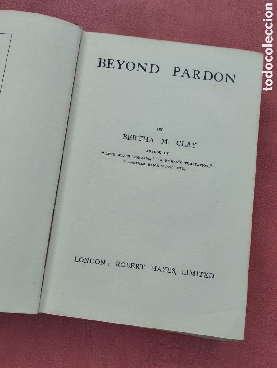 Libros de segunda mano: Beyond Pardon. Bertha M. Clay. - Foto 1