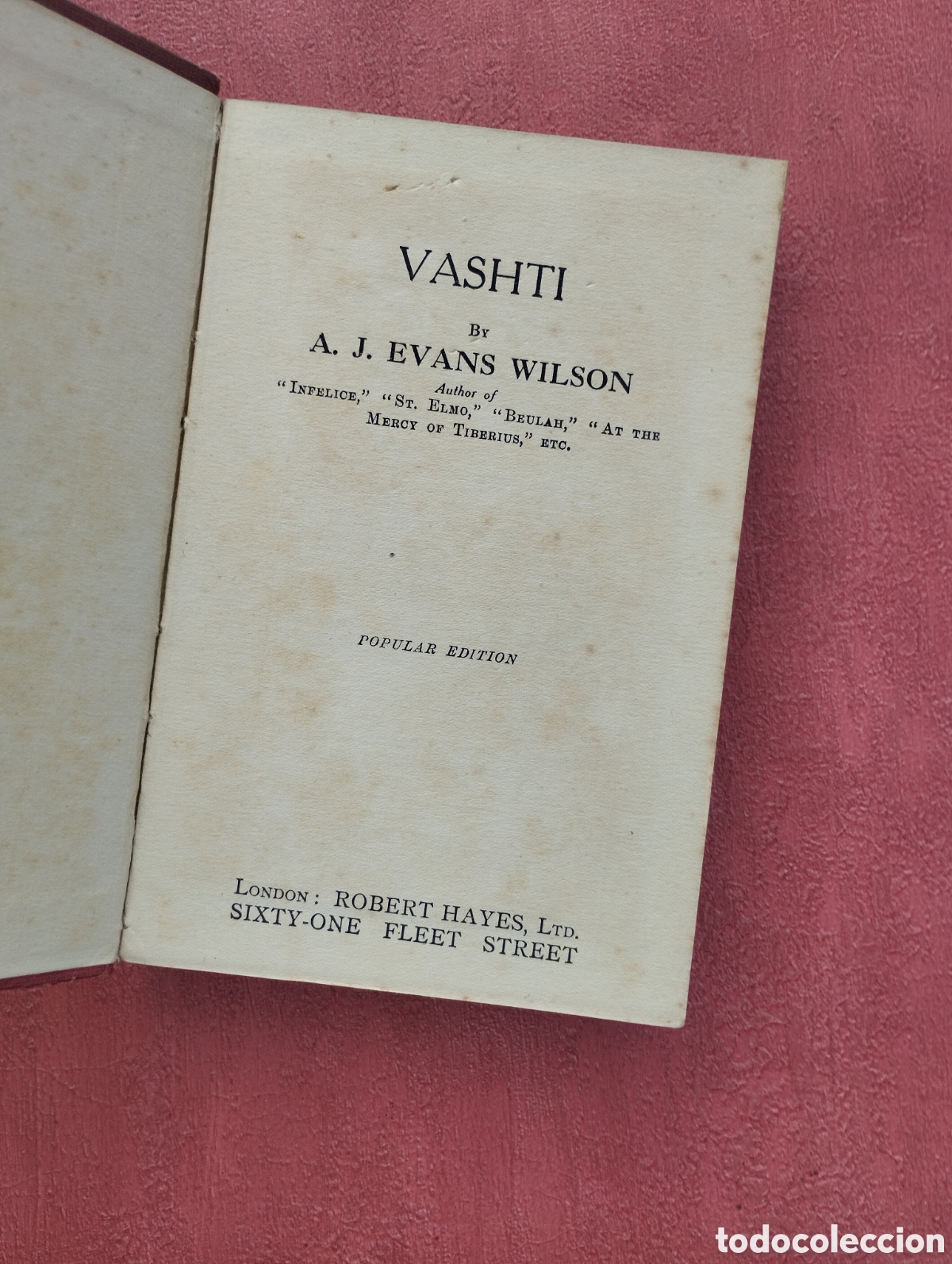 Libros de segunda mano: Vashti. A.J.Evans Wilson. - Foto 3
