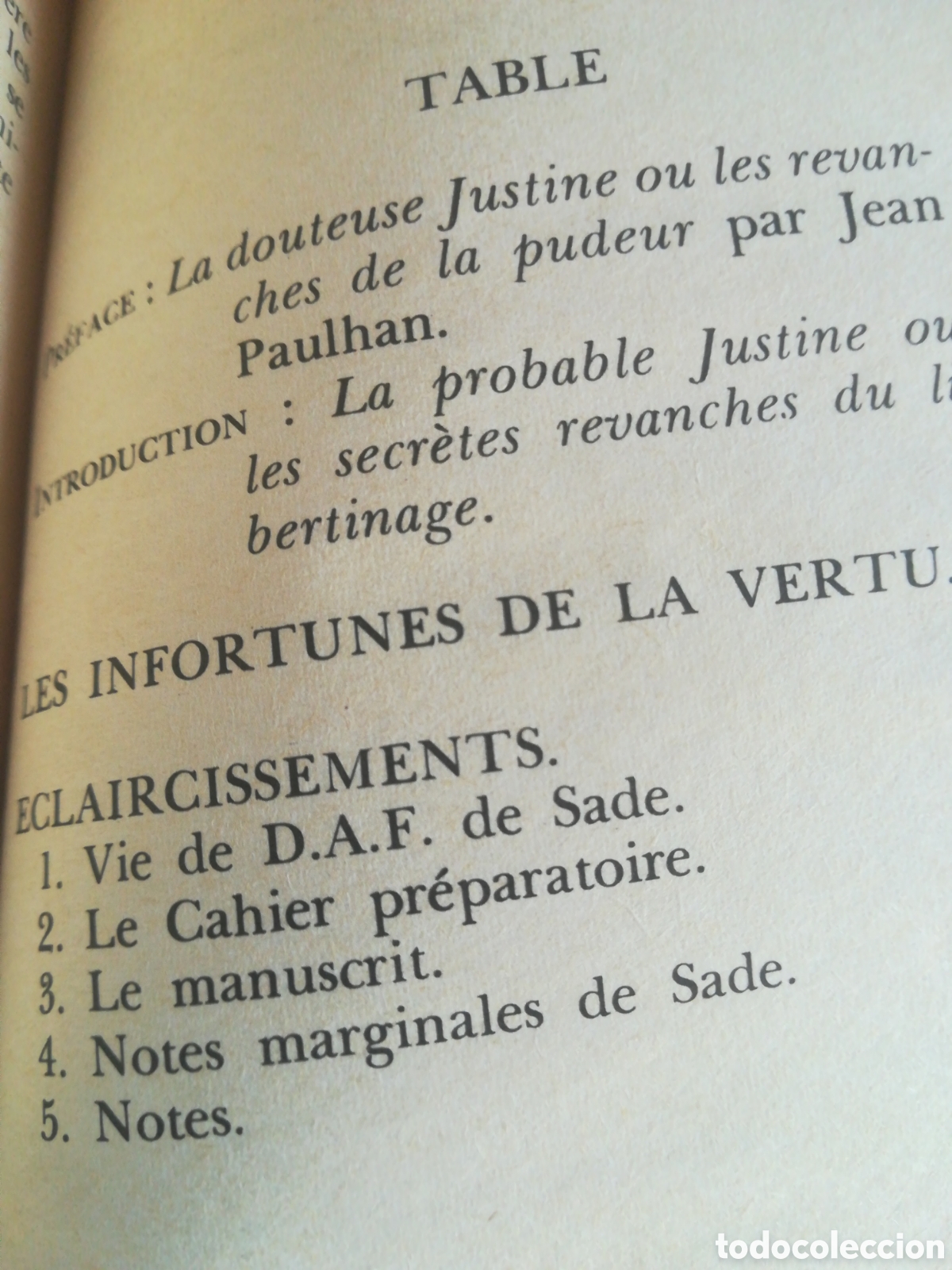 Libros de segunda mano: Les infortunes de la vertu. Marqu&eacute;s de Sade. Ed. 1970 - Foto 5