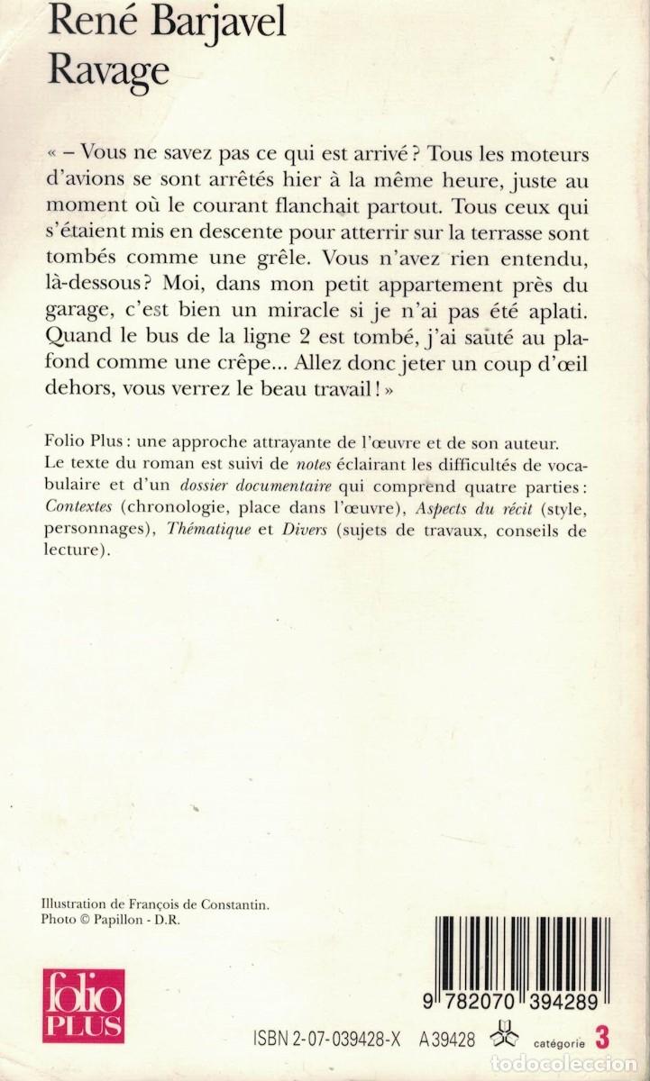 Libros de segunda mano: Ren&eacute; Barjavel, Ravage - Foto 2