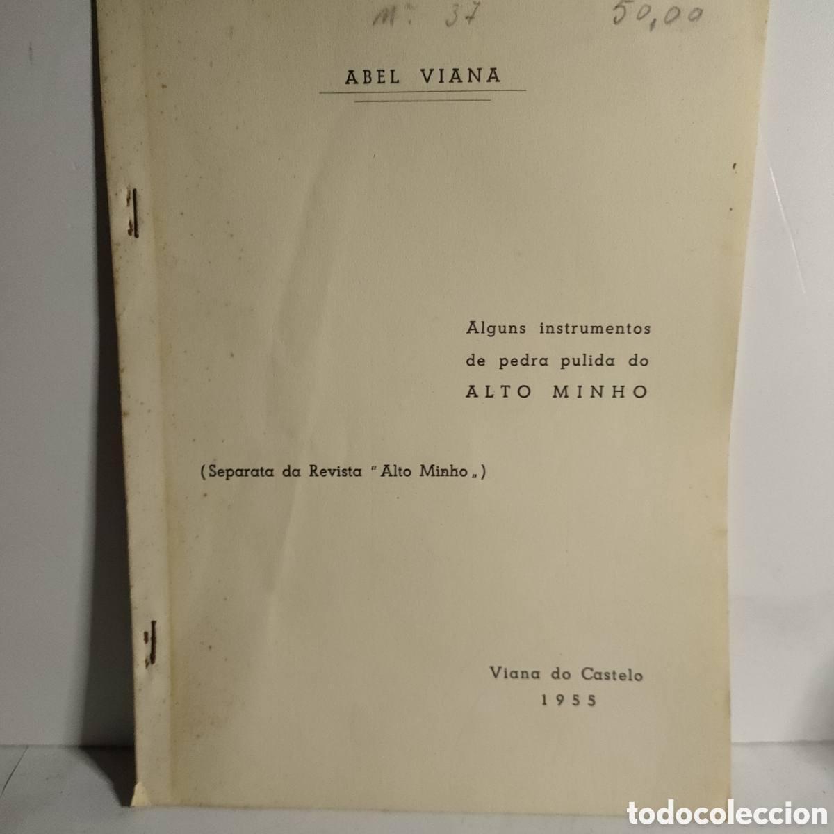Libros de segunda mano: Alguns instrumentos de pedra pulida do alto minho. Viana do Castelo. 1955