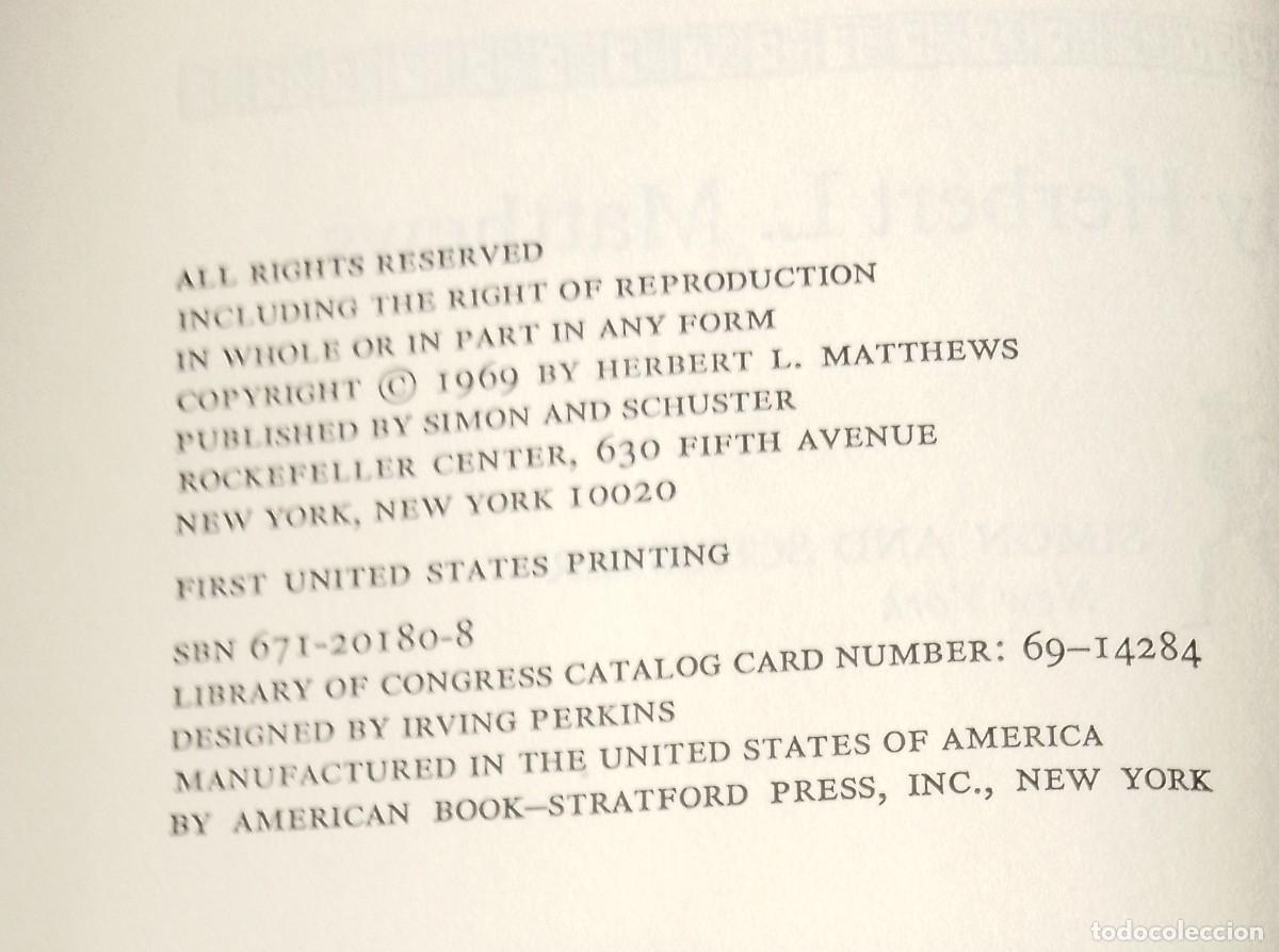 Libros de segunda mano: fidel castro Herbert L. Matthews - Foto 3