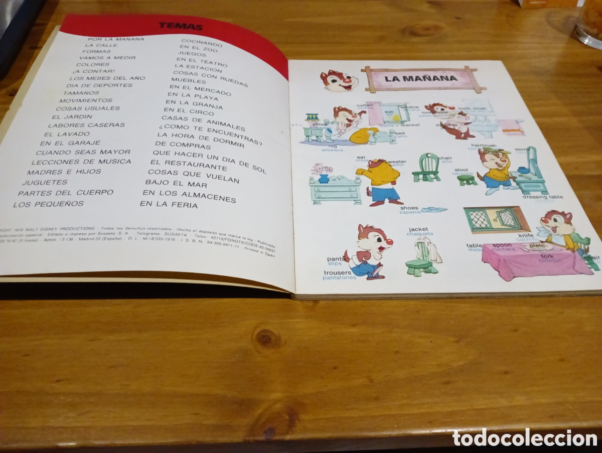 Libros de segunda mano: El libro de las palabras en ingl&eacute;s Walt Disney - Foto 4