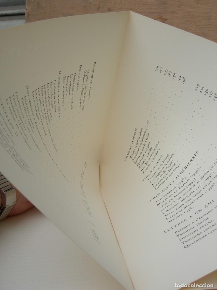 Libros de segunda mano: OEUVRES COMPL&Egrave;TES / ALBERT CAMUS / 6 TOMOS / FRANC&Eacute;S - Foto 16