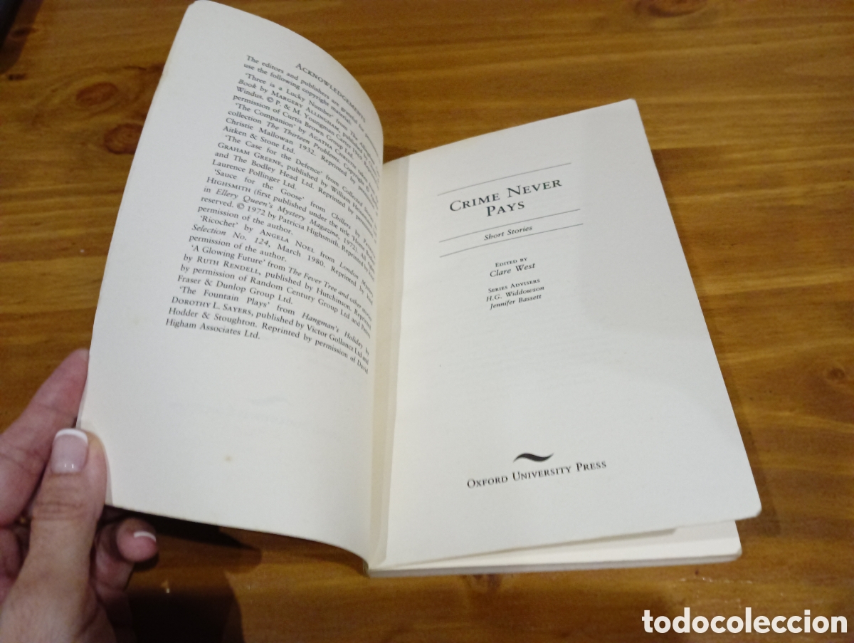 Libros de segunda mano: Crime never pays . Oxford - Foto 2