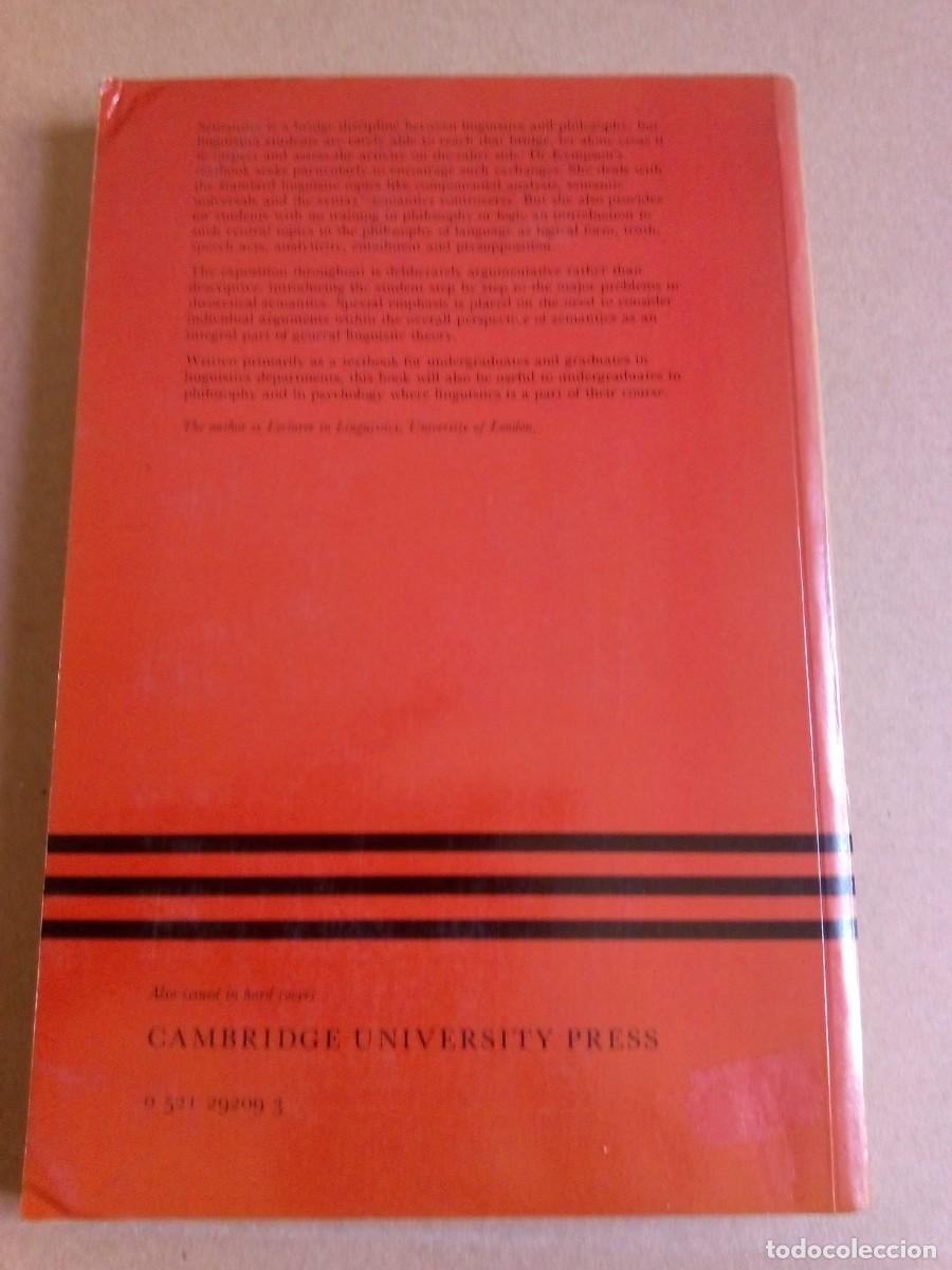 Libros de segunda mano: SEMANTIC THEORY / RUTH M. KEMPSON / Ingl&eacute;s - Foto 2