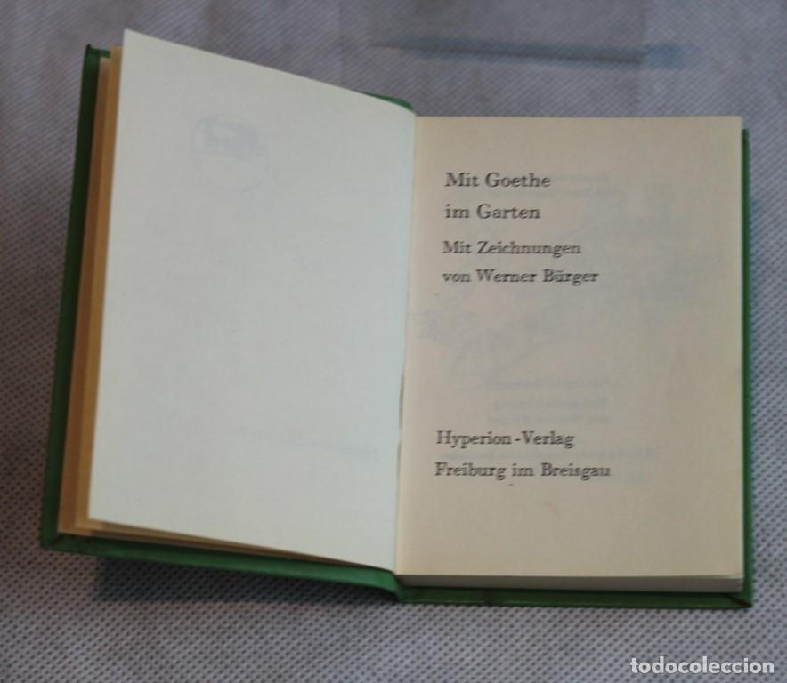 Libros de segunda mano: Mini libro. Mit Goethe im Garten. Hyperion verlag,en alem&aacute;n. - Foto 2